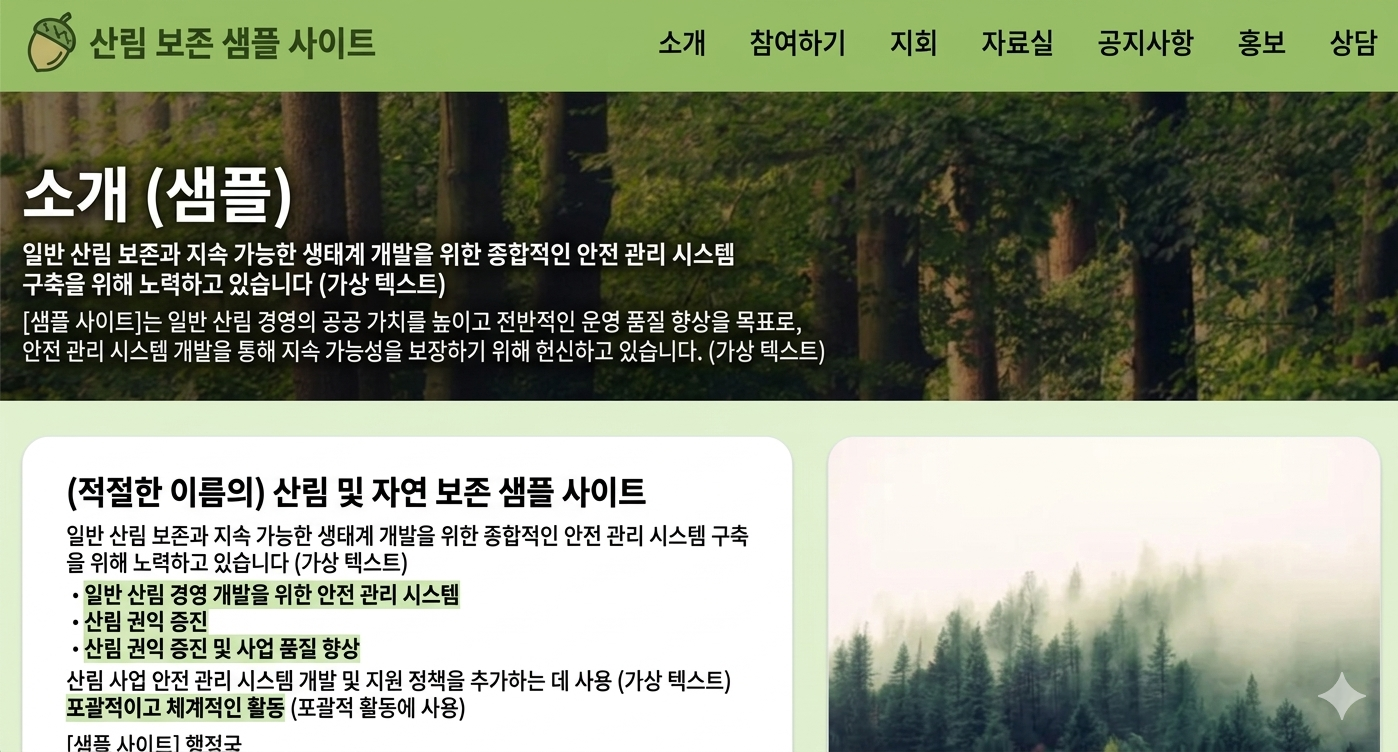 CMS 프론트 화면 미리보기